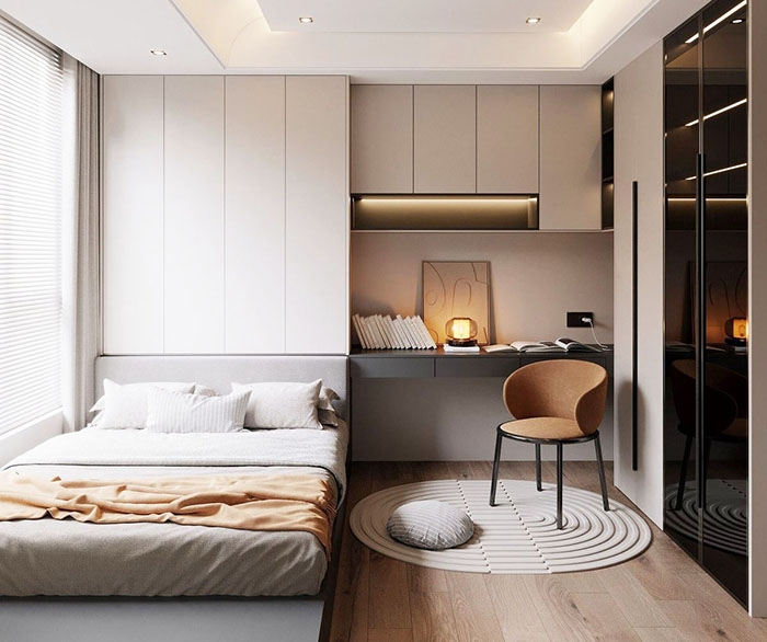 Thiết kế giường tủ thông minh cho phòng ngủ nhỏ